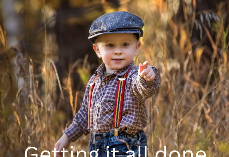 Little boy being adventurous in feild